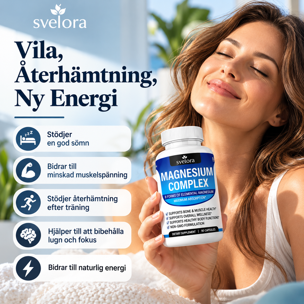 Magnesium Complex 8-in-1 – 1000 mg – 90 Kapslar