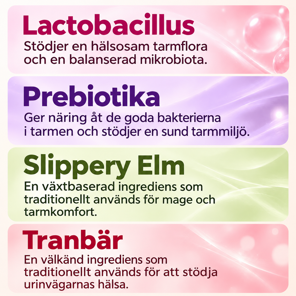 Lactobacillus Gummies för Kvinnor med Slippery Elm, Prebiotika & Ananasextrakt – 60 st