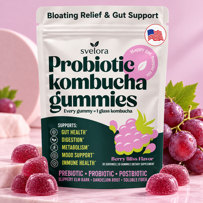 Kombucha Gummies med Probiotika, Prebiotika & Postbiotika – 30 s