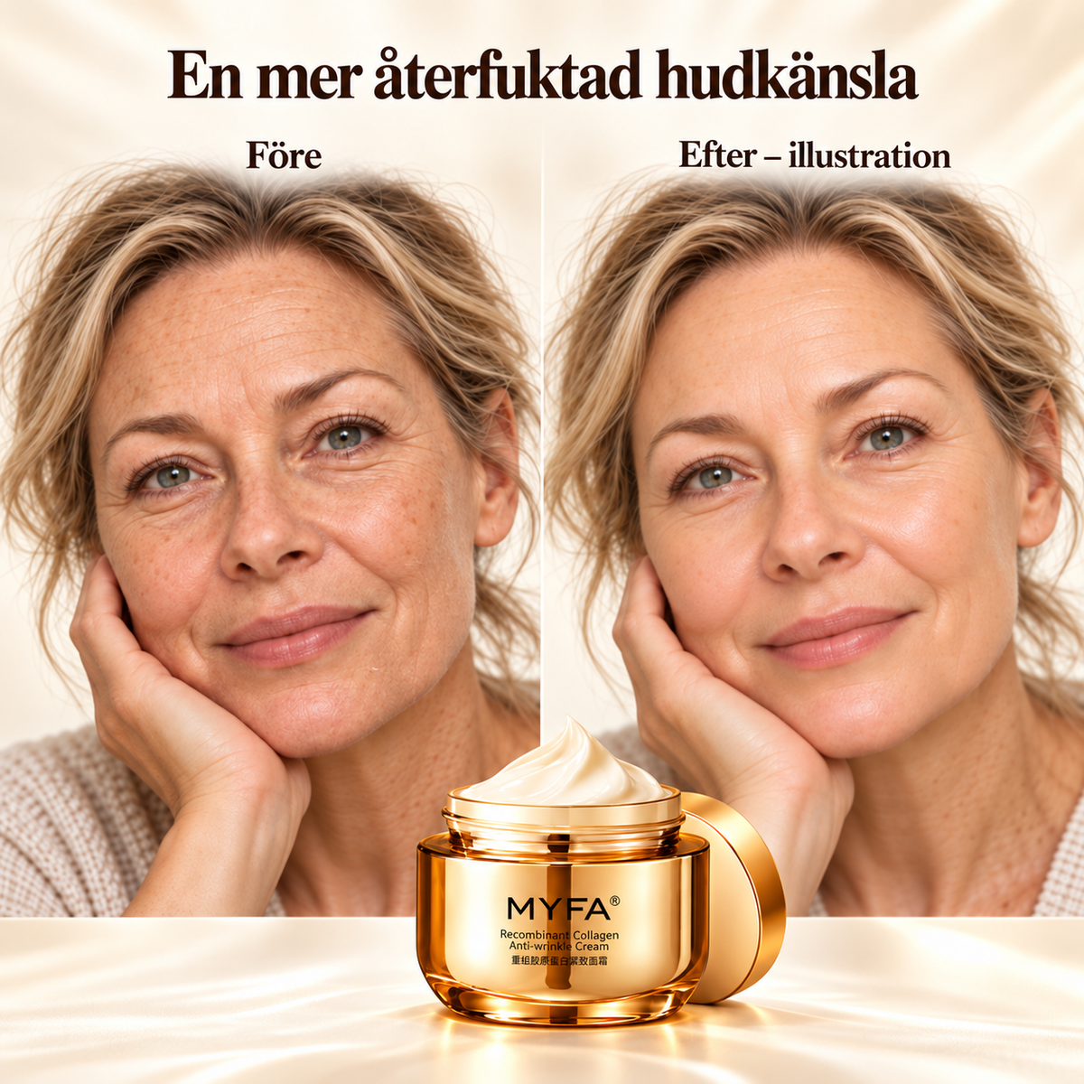 Ansiktskräm med Rekombinant Kollagen – 50 g
