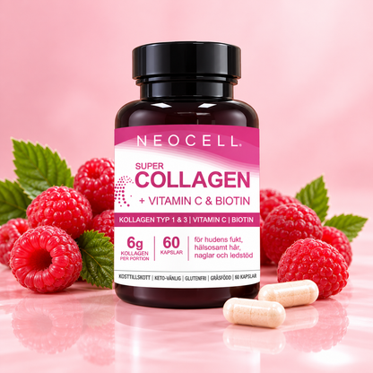 NeoCell Super Collagen med Vitamin C & Biotin – Kollagen Typ I & III – 60 Kapslar