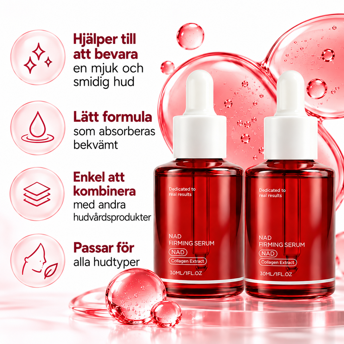 NAD Firming Serum med Kollagen – Återfuktande & Uppstramande Ansiktsserum 30 ml
