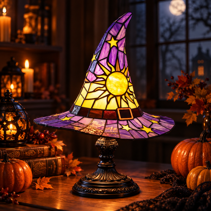 Magisk Halloweenlampa – Pumpa & Trollkarlshatt