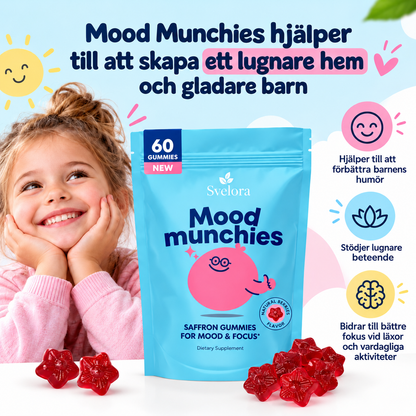 Mood Munchies Saffran Gummies för Barn – Lugn, Humör & Fokus – 60 Gummies