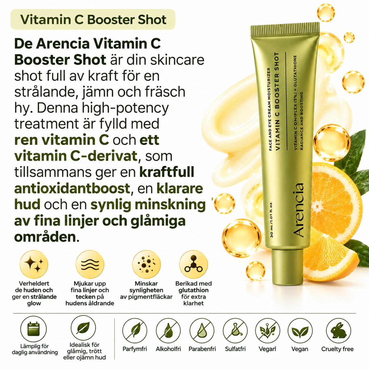 Arencia Vitamin C + Retinal Booster Duo – Ansiktsvård för Lyster & Fastare Hud, 2 × 30 ml