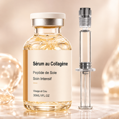Silkespeptidserum med Kollagen – Uppstramande & Återfuktande Ansiktsserum – 30 ml