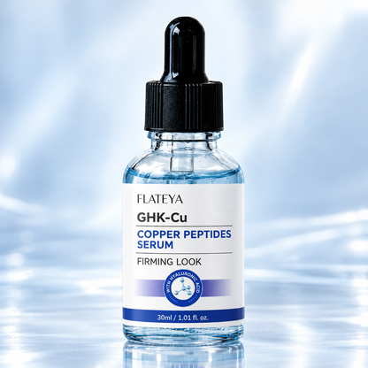 GHK-Cu Kopparpeptidserum med Hyaluronsyra – Anti-Age Ansiktsserum för Fastare och Slätare Hud – 30 ml