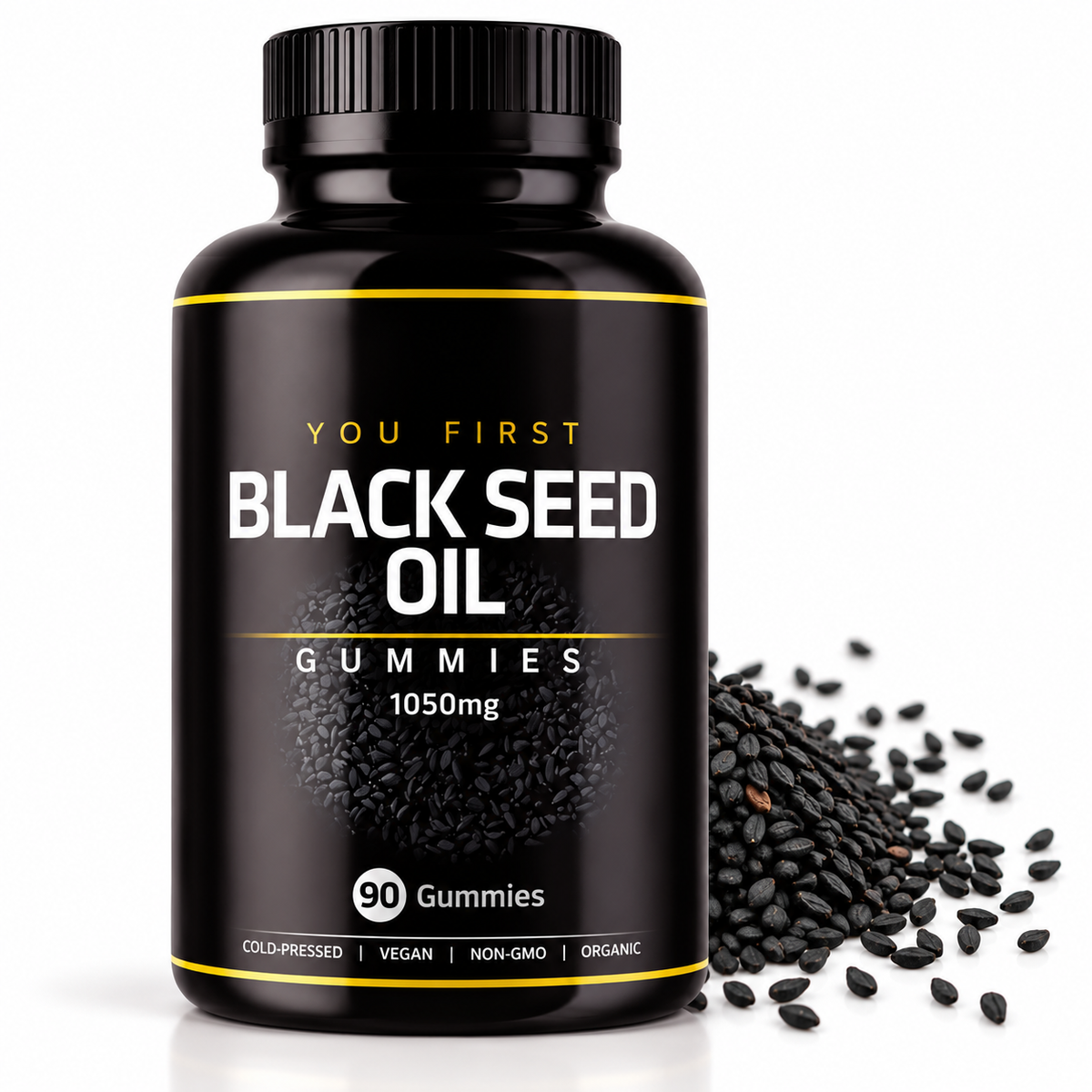 Black Seed Oil Gummies 1050 mg – Svartkumminolja, 90 st