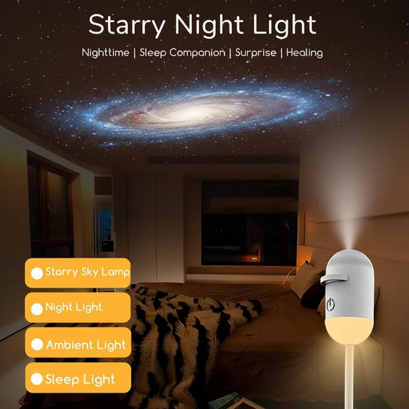 Rymdprojektor med 24 motiv – USB Galaxylampa