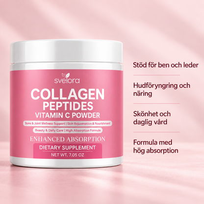 Kollagenpeptider med Vitamin C – Kosttillskott i Pulverform – 200 g