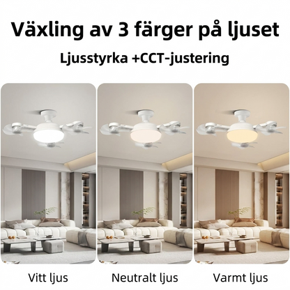 AeroGlow™ Ventilatorlampa | LED, E27 Fäste & Stilren Takdesign
