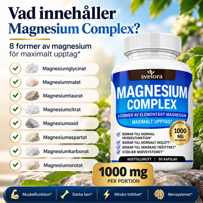 Magnesium Complex 8-in-1 – 1000 mg – 90 Kapslar