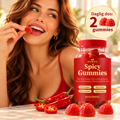 Spicy Gummies med Chili, Maca, Muira Puama & Epimedium – 60 st