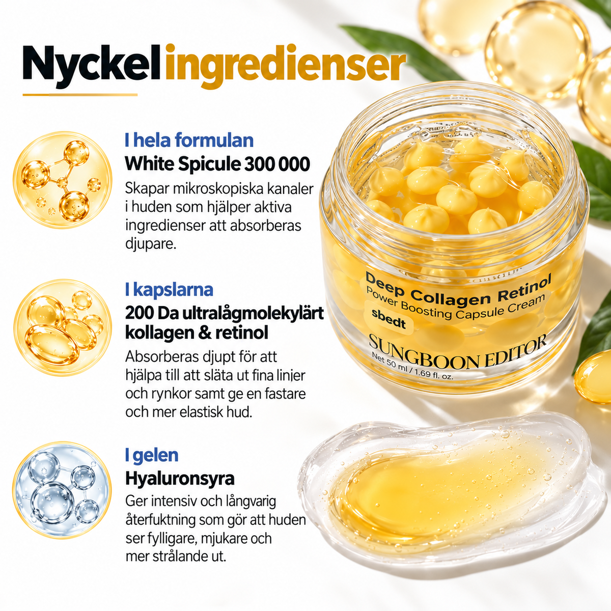 Deep Collagen Retinol Capsule Cream – Kollagen, Retinol & Hyaluronsyra – 50 ml