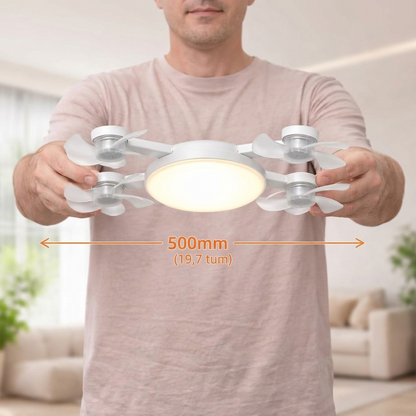 AeroGlow™ Ventilatorlampa | LED, E27 Fäste & Stilren Takdesign