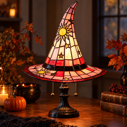Magisk Halloweenlampa – Pumpa & Trollkarlshatt