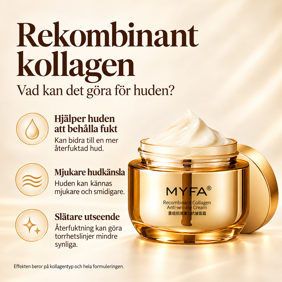 Ansiktskräm med Rekombinant Kollagen – 50 g