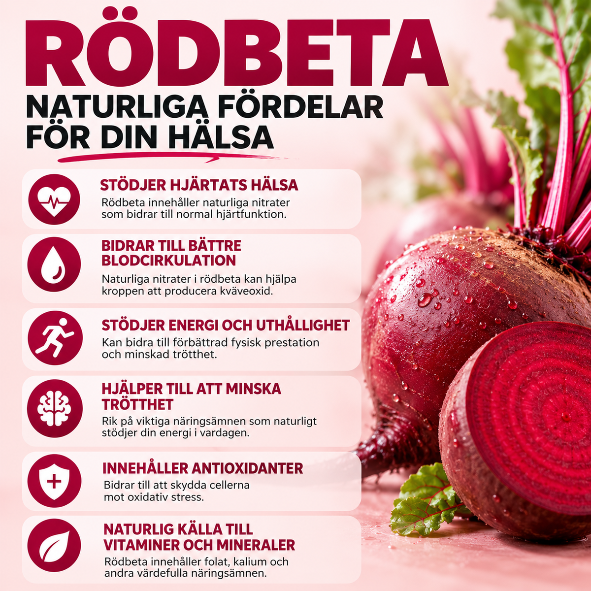 Beet Root Gummies 4000 mg – Rödbeta 8-i-1, 60 st