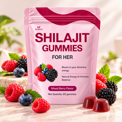 Shilajit Gummies för Kvinnor med Shatavari, Saffran & Ashwagandha – 60 st
