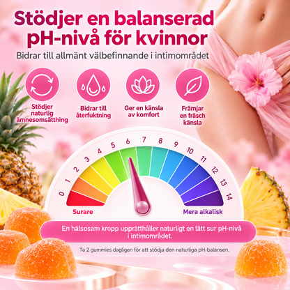 Probiotika Gummies för Kvinnor med Slippery Elm – Ananassmak, 60 st