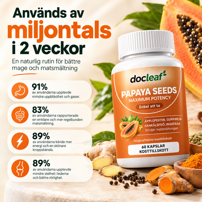 Papayafrön med Gurkmeja, Ingefära & Fänkål – 60 Kapslar