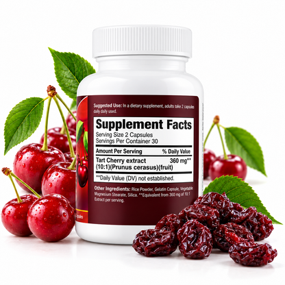 Tart Cherry Extract 3600 mg – Körsbärsextrakt – 60 Kapslar
