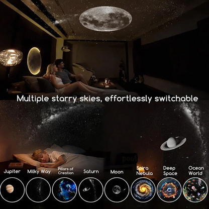 Rymdprojektor med 24 motiv – USB Galaxylampa