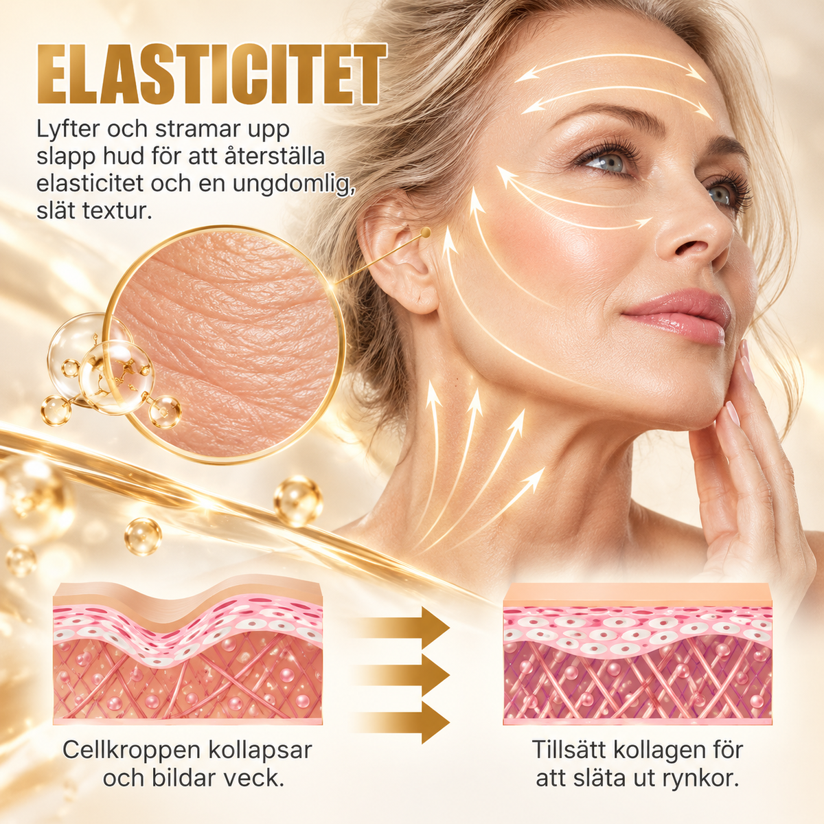 Golden Age Anti-Age Ansiktsserum med Hyaluronat – 30 ml
