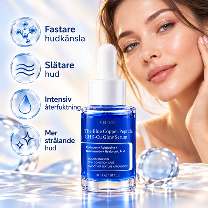 GHK-Cu Kopparpeptidserum för Ansiktet – Med Hyaluronsyra, Niacinamid & Kollagen – 30 ml