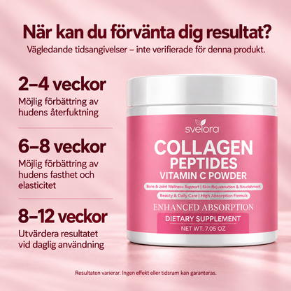 Kollagenpeptider med Vitamin C – Kosttillskott i Pulverform – 200 g