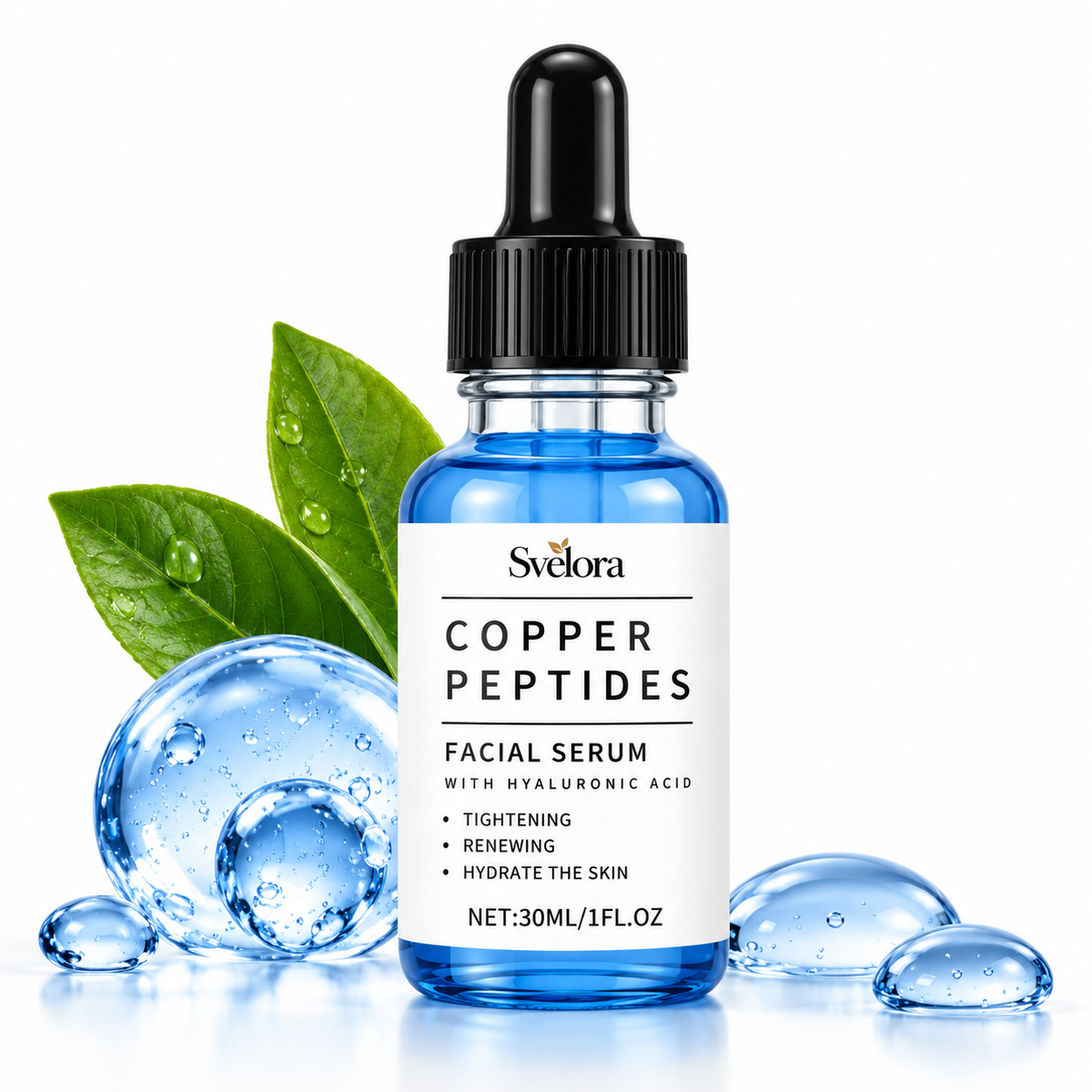 Kopparpeptidserum GHK-Cu med Hyaluronsyra – 30 ml