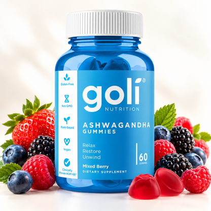 Ashwagandha KSM-66® Gummies med Vitamin D2 – 60 st – Blandade Bär