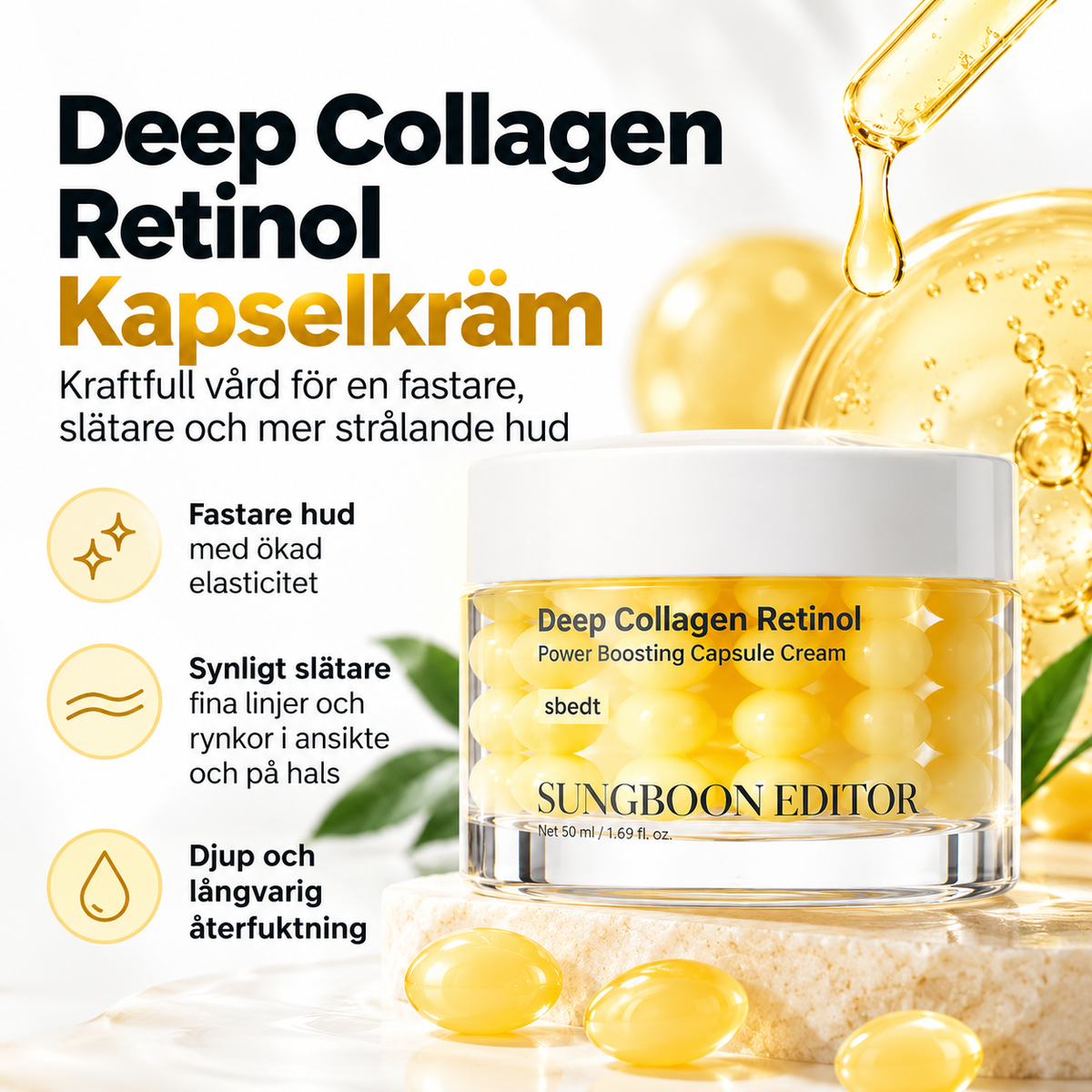 Deep Collagen Retinol Capsule Cream – Kollagen, Retinol & Hyaluronsyra – 50 ml