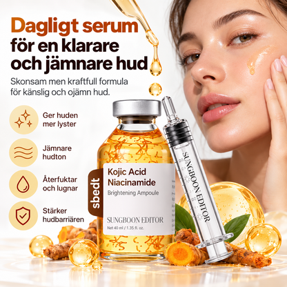 Kojic Acid + Niacinamide Serum för Lyster & Jämnare Hud – 40 ml