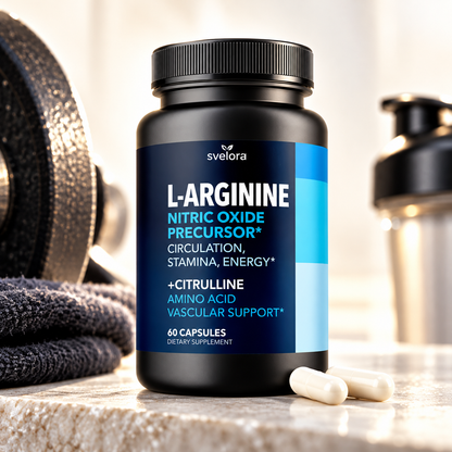 L-Arginin + L-Citrullin – Aminosyror för Träning – 60 Kapslar