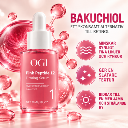 Ansiktsserum med 12 Peptider, Bakuchiol och Kollagen – 30 ml