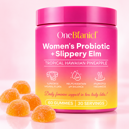 Probiotika Gummies för Kvinnor med Slippery Elm – Ananassmak, 60 st