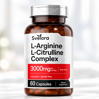 L-Arginin & L-Citrullin Complex – 3000 mg – 60 Kapslar – Kosttillskott
