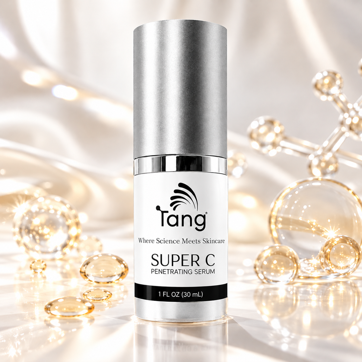 Super C Ansiktsserum med Vitamin C & Hyaluronsyra – För Lyster, Jämnare Hudton & Fina Linjer – 30 ml