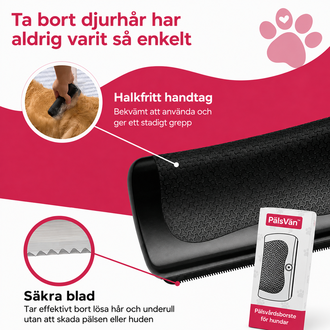 PälsVän™ – Skonsam borste för hundar