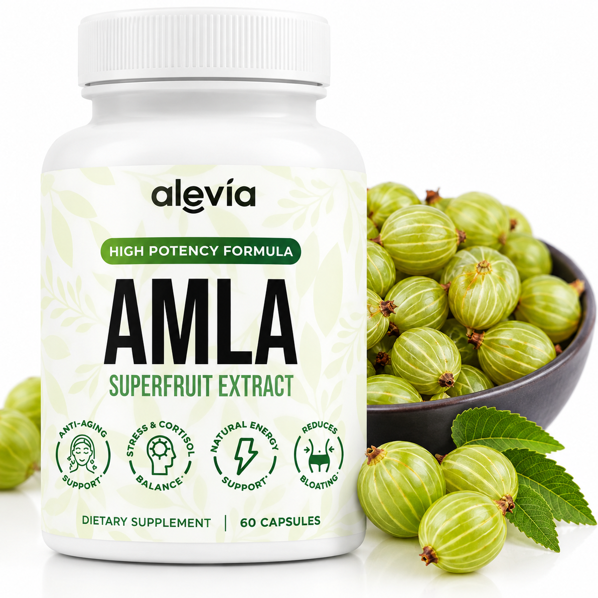 Alevia Amla Superfruit Extract – 60 kapslar | Högkoncentrerat kosttillskott