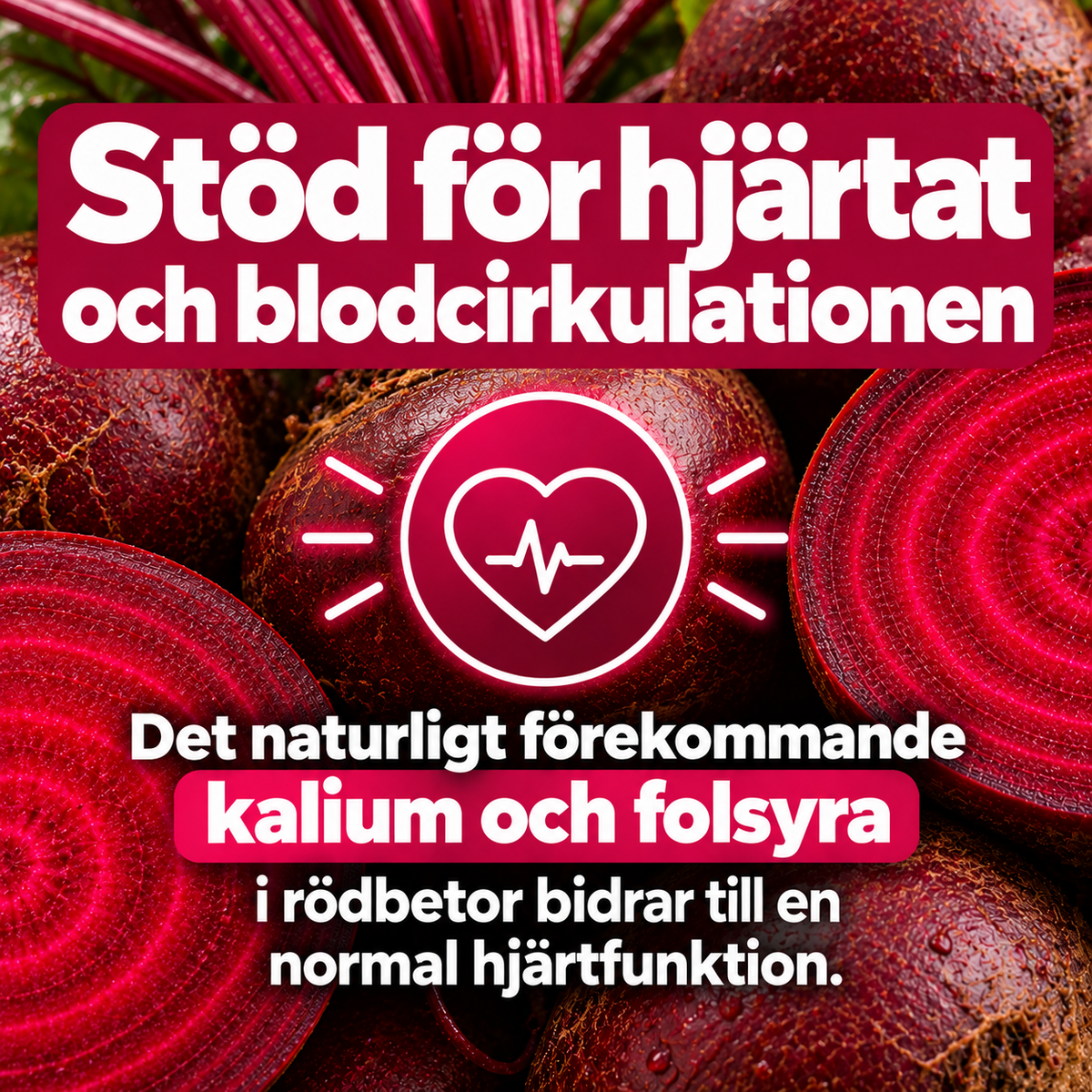 Rosabella Rödbetskapslar 1300 mg – Rödbetstillskott med naturliga nitrater, 60 kapslar