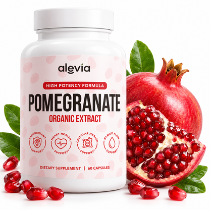 Alevia Granatäppleextrakt 500 mg – Ekologiskt Pomegranate Extract, 60 Kapslar