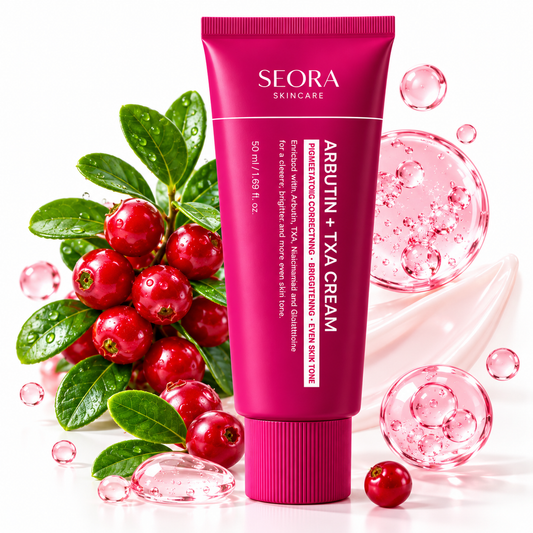 Seora Arbutin 2% Ansiktskräm – För Mörka Fläckar, Ojämn Hudton & Lyster | 50 ml