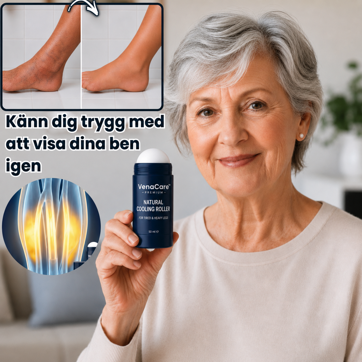 VenaCare™ Roll-On | Ta bort bruna fläckar runt anklarna på bara 7 dagar