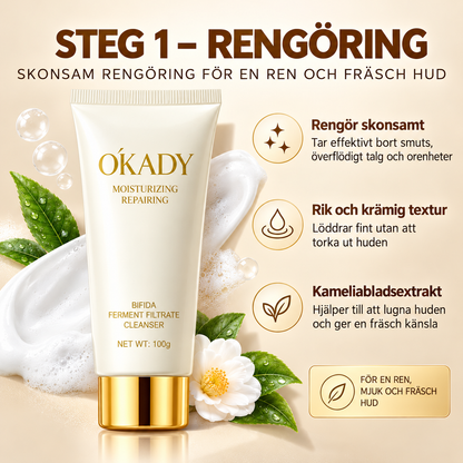 ÓKADY Bifida Ferment Filtrate Skincare Set – Cleanser, Toner, Serum, Eye Cream, Lotion & Cream