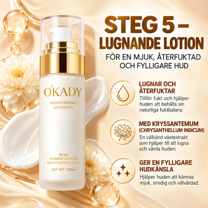 ÓKADY Bifida Ferment Filtrate Skincare Set – Cleanser, Toner, Serum, Eye Cream, Lotion & Cream