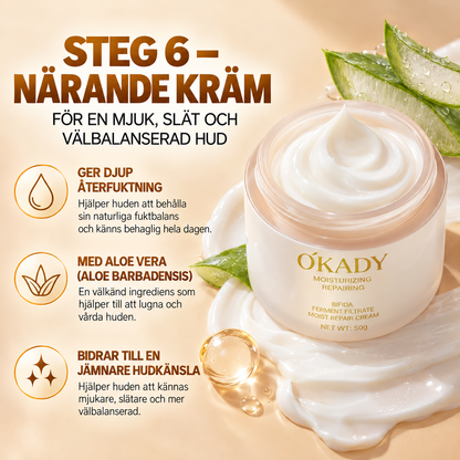 ÓKADY Bifida Ferment Filtrate Skincare Set – Cleanser, Toner, Serum, Eye Cream, Lotion & Cream