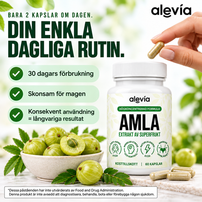 Alevia Amla Superfruit Extract – 60 kapslar | Högkoncentrerat kosttillskott