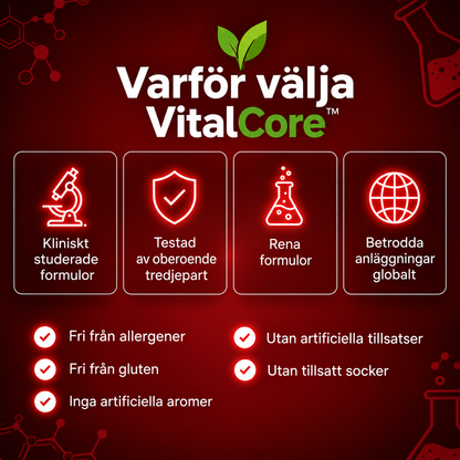 VitalCore Luktfri Lagrad Vitlök + CoQ10 Ubiquinol & Vitamin K2 – 60 Softgels